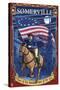 Somerville, Massachusetts - Paul Revere-Lantern Press-Stretched Canvas