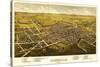 Somerville, New Jersey - Panoramic Map-Lantern Press-Stretched Canvas