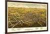 Somerville, New Jersey - Panoramic Map-Lantern Press-Framed Art Print