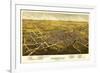 Somerville, New Jersey - Panoramic Map-Lantern Press-Framed Premium Giclee Print