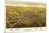 Somerville, New Jersey - Panoramic Map-Lantern Press-Mounted Premium Giclee Print