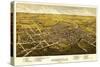 Somerville, New Jersey - Panoramic Map-Lantern Press-Stretched Canvas