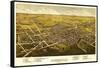 Somerville, New Jersey - Panoramic Map-Lantern Press-Framed Stretched Canvas