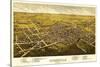 Somerville, New Jersey - Panoramic Map-Lantern Press-Stretched Canvas