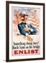 Something Doing Boys! Uncle Sam's on the Bridge Enlist'-null-Framed Giclee Print