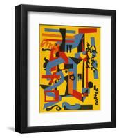 Something on the Eight Ball, 1953-1954-Stuart Davis-Framed Art Print