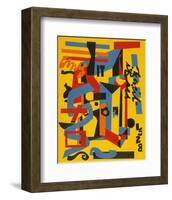 Something on the Eight Ball, 1953-1954-Stuart Davis-Framed Art Print