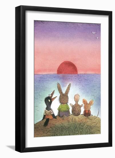 Something Red - Turtle-Valeri Gorbachev-Framed Giclee Print