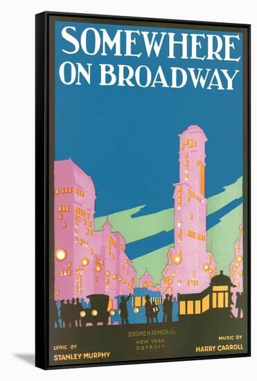 Somewhere on Broadway, Sheet Music, New York-null-Framed Stretched Canvas