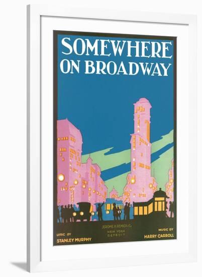 Somewhere on Broadway, Sheet Music, New York-null-Framed Art Print