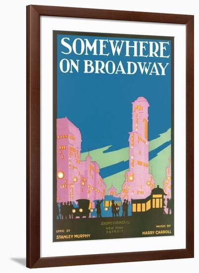 Somewhere on Broadway, Sheet Music, New York-null-Framed Art Print