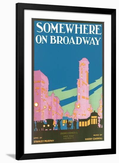 Somewhere on Broadway, Sheet Music, New York-null-Framed Art Print