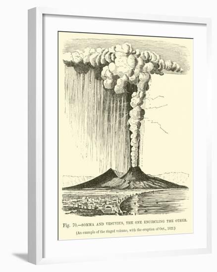 Somma and Vesuvius, the One Encircling the Other-null-Framed Giclee Print