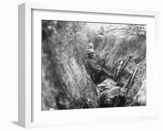 Somme Trench 1916-Robert Hunt-Framed Photographic Print