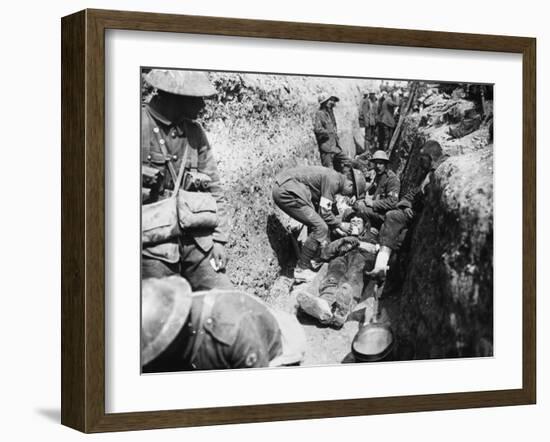 Somme Wounded 1916-Robert Hunt-Framed Photographic Print