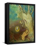 Sommeil de Caliban-Caliban's sleep (Shakespeare, The Storm), 1895-1900. Wood,48,3 x 38,5 cm-Odilon Redon-Framed Stretched Canvas