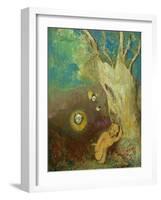 Sommeil de Caliban-Caliban's sleep (Shakespeare, The Storm), 1895-1900. Wood,48,3 x 38,5 cm-Odilon Redon-Framed Giclee Print