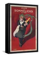 Sommeliers Champagne-null-Framed Stretched Canvas