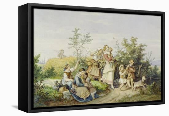 Sommerlust. 1844-Ludwig Richter-Framed Stretched Canvas