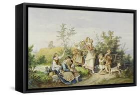 Sommerlust. 1844-Ludwig Richter-Framed Stretched Canvas