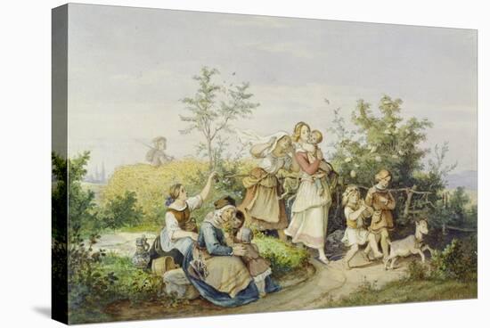 Sommerlust. 1844-Ludwig Richter-Stretched Canvas