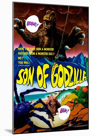 Son of Godzilla, (AKA Kaijuto No Kessen: Gojira No), 1967-null-Mounted Art Print