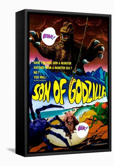 Son of Godzilla, (AKA Kaijuto No Kessen: Gojira No), 1967-null-Framed Stretched Canvas