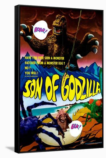 Son of Godzilla, (AKA Kaijuto No Kessen: Gojira No), 1967-null-Framed Stretched Canvas