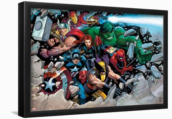 Son of Marvel Reading Chronology Cover: Thor-John Romita Jr^-Framed Poster