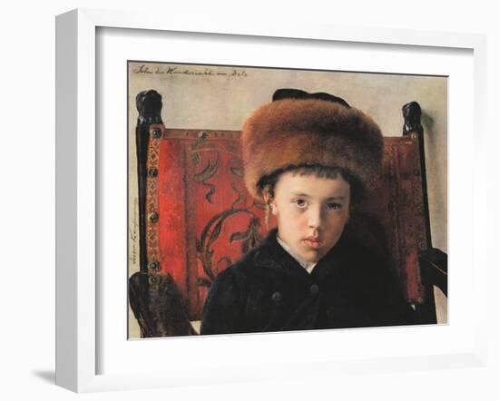 Son of the Miracle Working Rabbi of Belz-Isidor Kaufmann-Framed Art Print