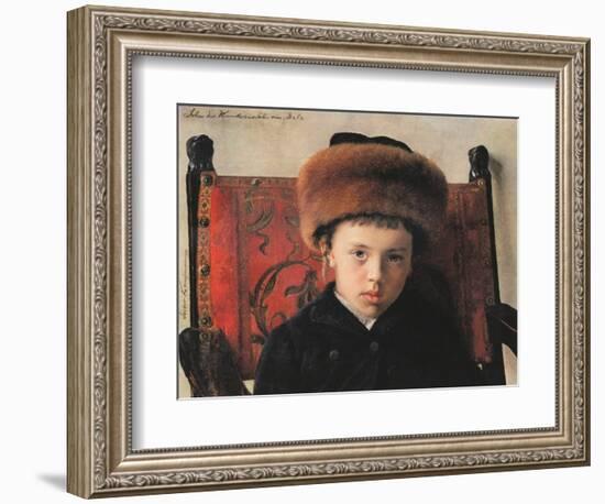 Son of the Miracle Working Rabbi of Belz-Isidor Kaufmann-Framed Art Print