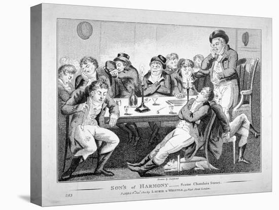 Son's of Harmony - Scene Chandois Street, 1801-Isaac Cruikshank-Stretched Canvas