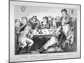 Son's of Harmony - Scene Chandois Street, 1801-Isaac Cruikshank-Mounted Giclee Print