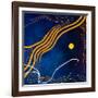 Sonata under the moonlight-Hyunah Kim-Framed Art Print