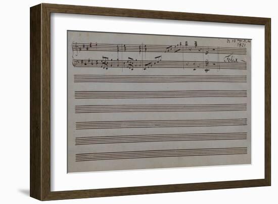 Sonatina for Pianoforte in E Major-Félix Mendelssohn-Bartholdy-Framed Giclee Print