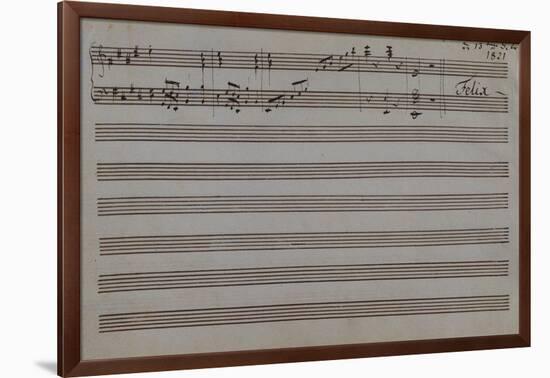 Sonatina for Pianoforte in E Major-Félix Mendelssohn-Bartholdy-Framed Giclee Print