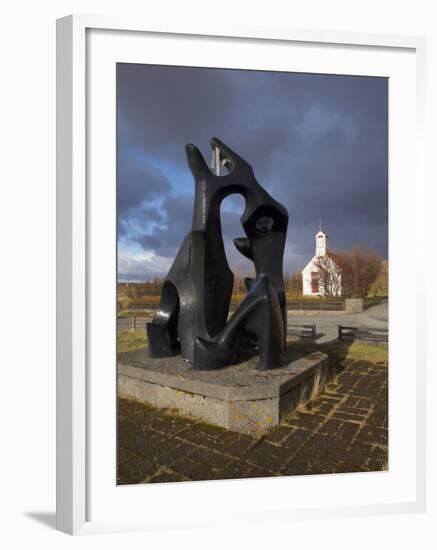 Sonatorrek, Modern Sculpture Created in 1881 by Icelandic Sculptor Asmundur Sveinsson-Patrick Dieudonne-Framed Photographic Print