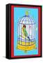 Song Bird in Cage-null-Framed Stretched Canvas