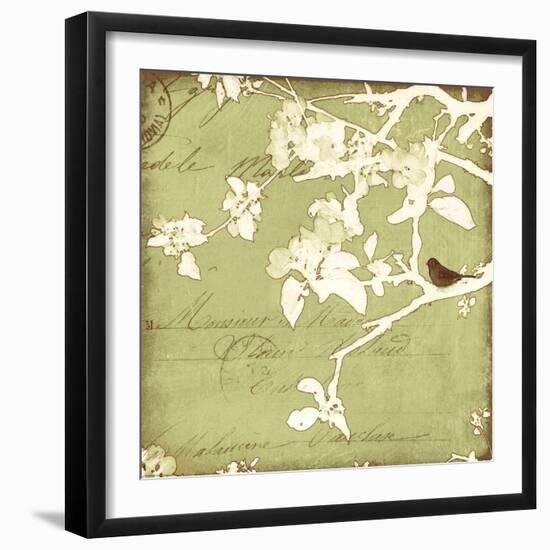 Song Birds I - Green-Amy Melious-Framed Art Print