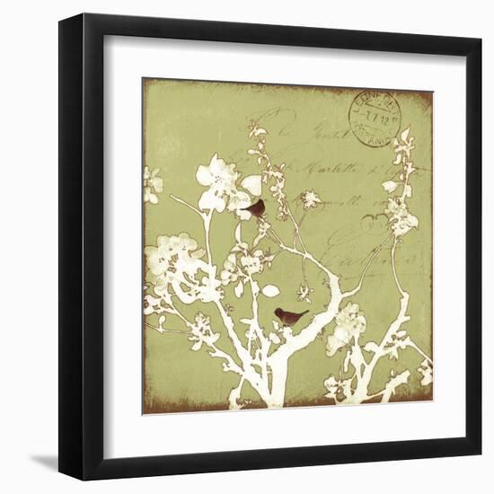 Song Birds II - Green-Amy Melious-Framed Art Print