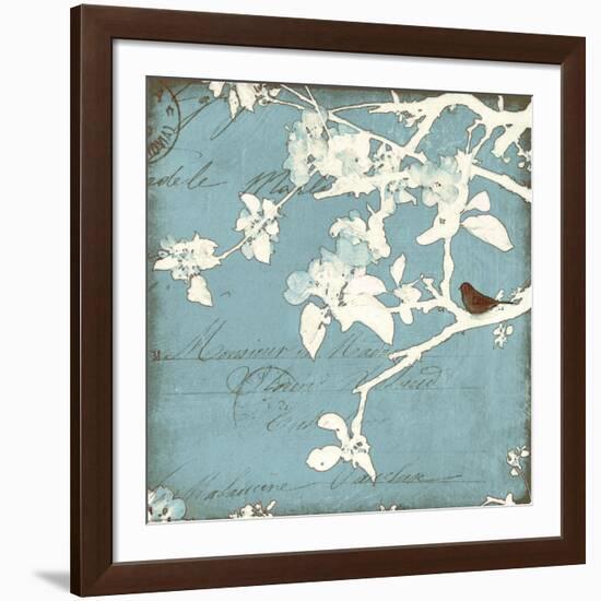 Song Birds III - Blue-Amy Melious-Framed Art Print