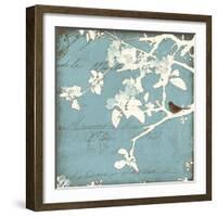 Song Birds III - Blue-Amy Melious-Framed Art Print