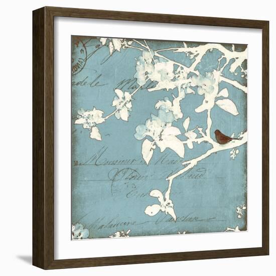 Song Birds III - Blue-Amy Melious-Framed Art Print