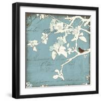 Song Birds III - Blue-Amy Melious-Framed Art Print