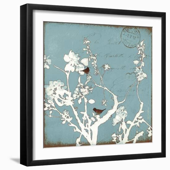 Song Birds IV - Blue-Amy Melious-Framed Premium Giclee Print