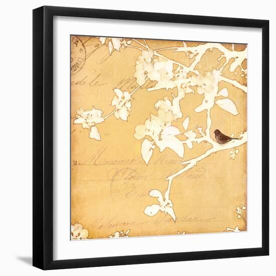 Song Birds V - Yellow-Amy Melious-Framed Art Print