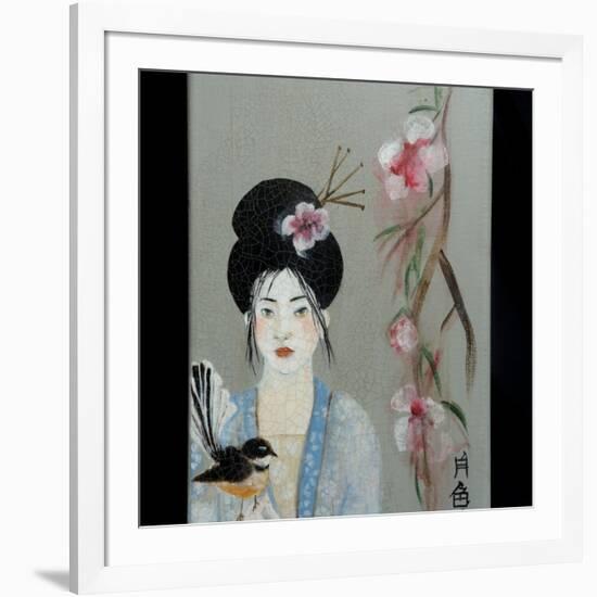 Song Dynasty Women with Fantail, 2016 detail-Susan Adams-Framed Giclee Print
