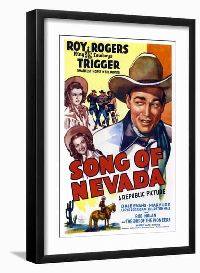 Song of Nevada, Left from Top: Dale Evans, Mary Lee, Right: Roy Rogers, 1944-null-Framed Art Print
