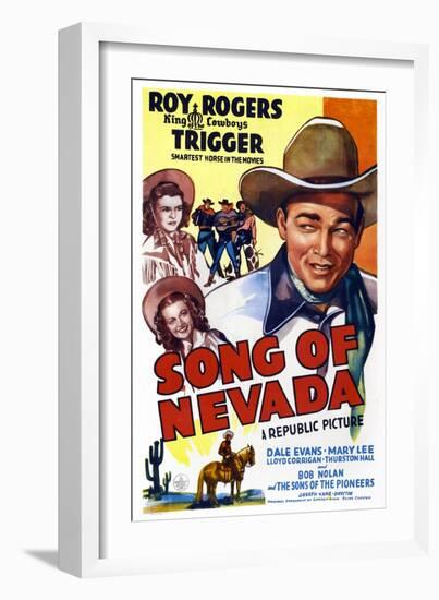 Song of Nevada, Left from Top: Dale Evans, Mary Lee, Right: Roy Rogers, 1944-null-Framed Art Print