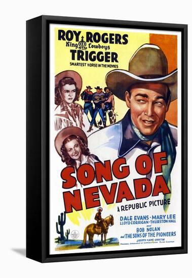 Song of Nevada, Left from Top: Dale Evans, Mary Lee, Right: Roy Rogers, 1944-null-Framed Stretched Canvas